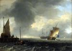 欧洲12-19世纪油画一_BACKHUYSEN, Ludolf - A View across a River near Dordrecht